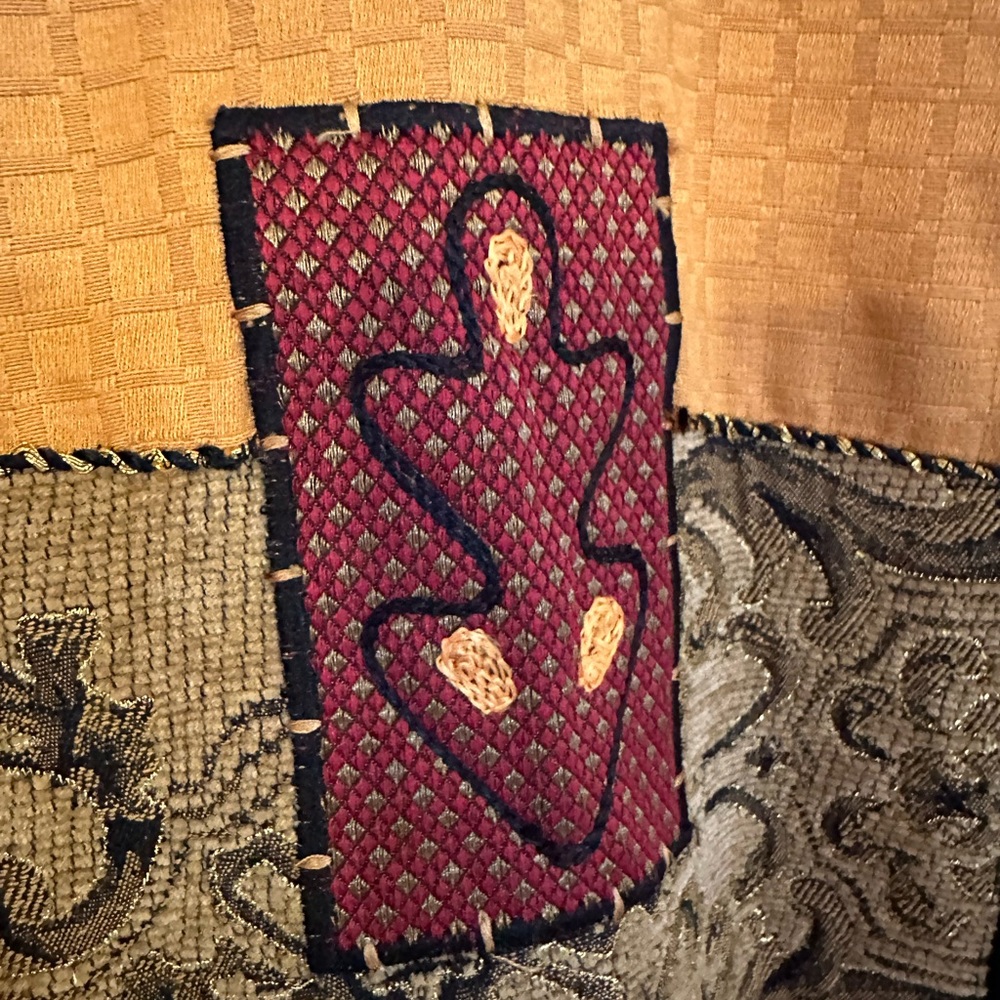 Indigo Moon Size Small Brocade Patchwork Blazer T… - image 2